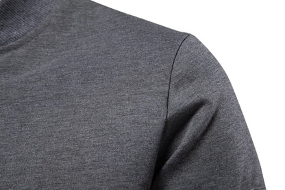 Chaqueta Casual con Cierre y Cuello Alto para Hombre, Primavera-Otoño 2025, Chaqueta Deportiva de Color Sólido, Chaqueta Bomber Urbana para Hombre
