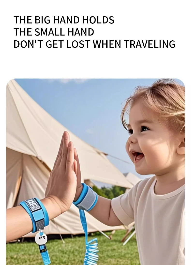 Pulsera antipérdida con bloqueo de seguridad de 1,5 m, pulsera para niños, cuerda de seguridad, pulsera para bebé, pulsera antipérdida para exteriores, cuerda de tracción