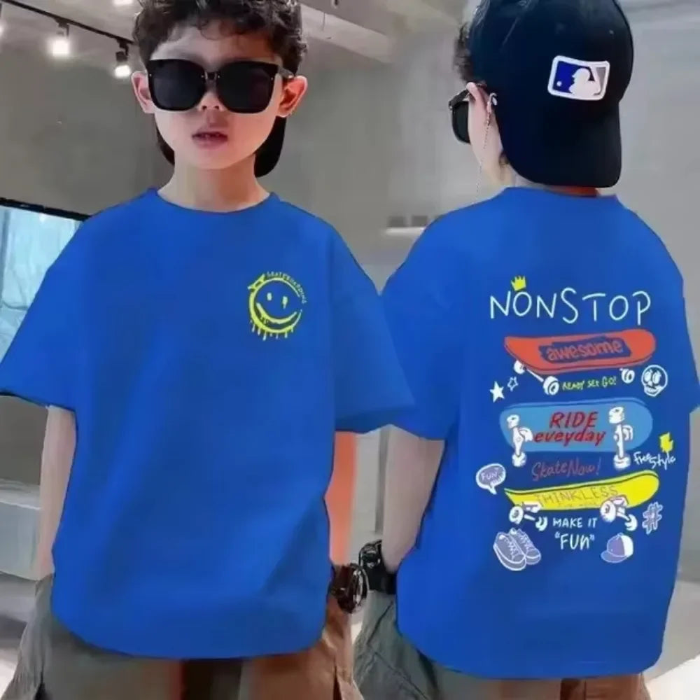 Camiseta Infantil con Estampados Adorables de Nickelodeon, la Más Vendida, para Niños y Niñas, Ropa de Verano Suave y Cómoda para Niños