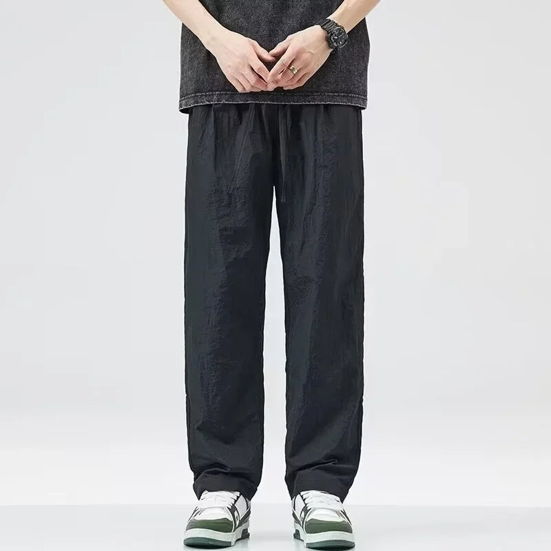 Pantalones Holgados de Lino para Hombre, Estilo Y2K, Pantalones Anchos de Calle, Novedad 2026, Pantalones Harem con Cordón para Gimnasio, Pantalones Hombre