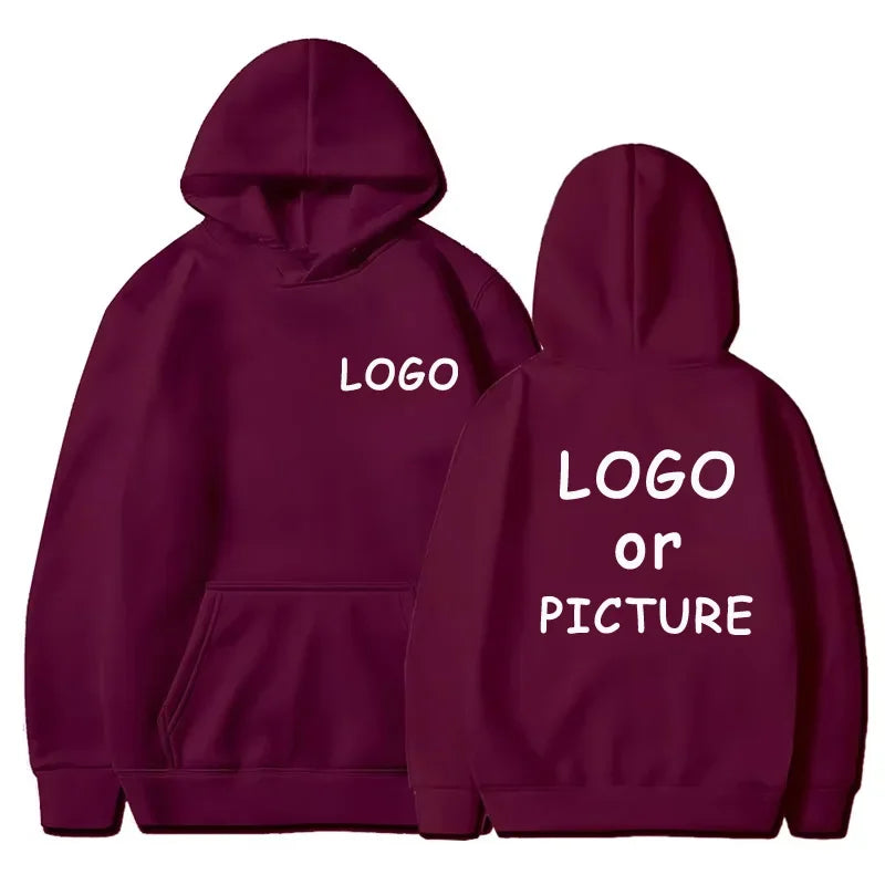 Sudaderas con capucha informales para hombre y mujer con estampado de logotipo personalizado, sudaderas con capucha de manga larga para otoño e invierno, sudaderas personalizadas de estilo callejero.
