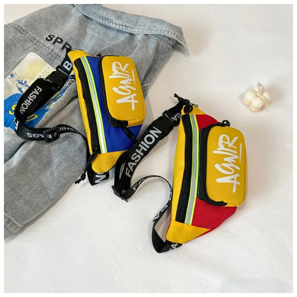 Mini riñonera Oxford con letras bonitas para niños y niñas, paquete divertido de plátano, bolso de hombro cruzado, bolsos con cinturón de pecho, nuevo