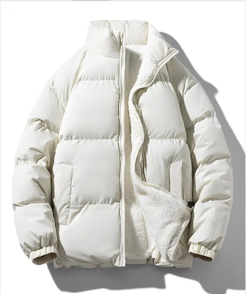 2026 Winter Men Jacket Autumn Warm Fleece Fashion Thicke Cotton Padded Jackets Stand Collar Casual Coats Windproof Plus Size 6XL