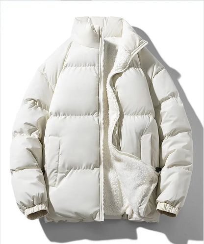 2026 Winter Men Jacket Autumn Warm Fleece Fashion Thicke Cotton Padded Jackets Stand Collar Casual Coats Windproof Plus Size 6XL