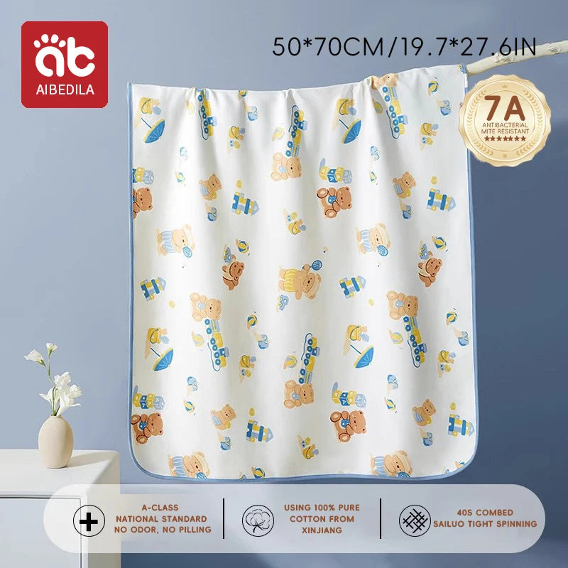 Colchón lavable impermeable, estera de orina para bebés y niños pequeños, Protector de cama de dibujos animados, ropa de cama para pañales, almohadillas para orina, tela transpirable