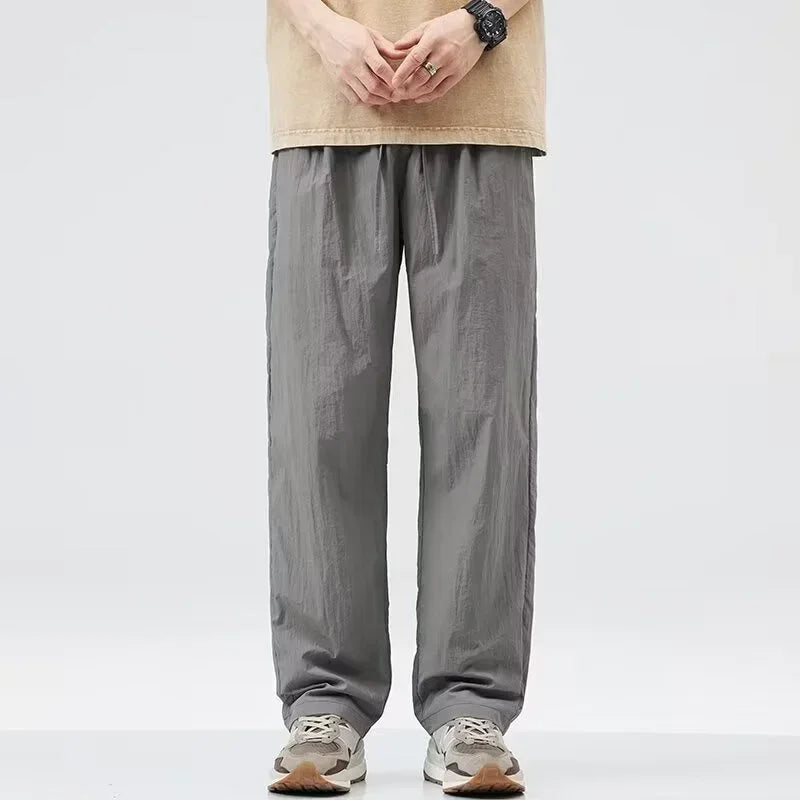 Pantalones Holgados de Lino para Hombre, Estilo Y2K, Pantalones Anchos de Calle, Novedad 2026, Pantalones Harem con Cordón para Gimnasio, Pantalones Hombre
