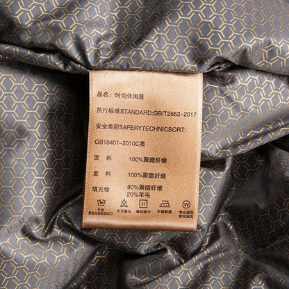 Chaqueta de algodón de mezcla de lana verde fluorescente de invierno 2025 para hombre - Chaqueta acolchada de algodón verde fluorescente (negro/rojo/caqui)