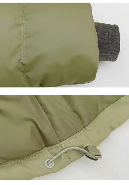 Nueva Chaqueta Corta de Mujer 2024 de Cuero PU Grueso con Relleno de Algodón, Estilo Abrigo Acolchado Cálido de Invierno, Ide...