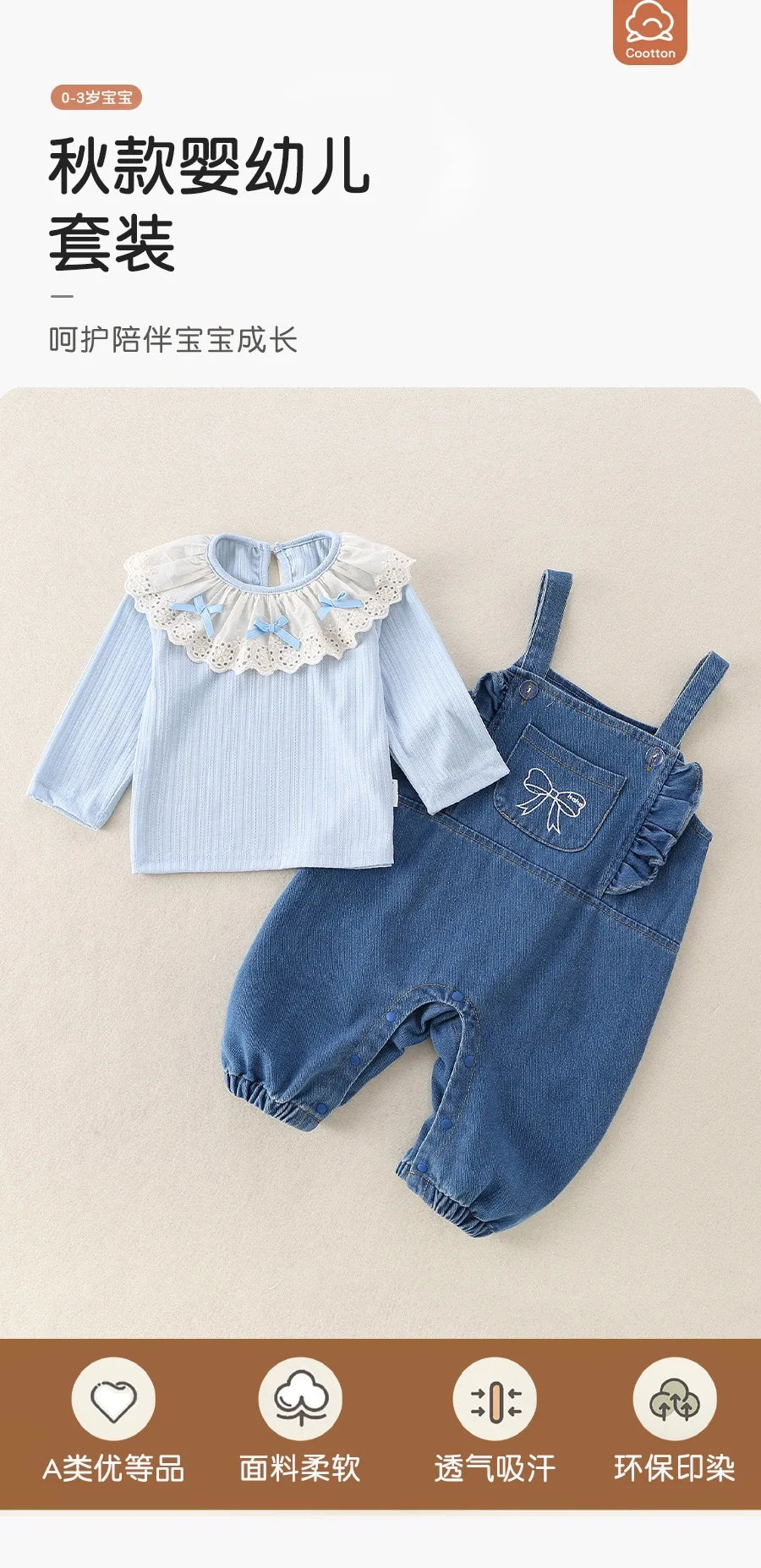 Conjunto de 2 piezas de lujo coreano para niña, conjunto de camiseta y camiseta a la moda con cuello de encaje, pelele elegante de Estilo Princesa, traje de otoño