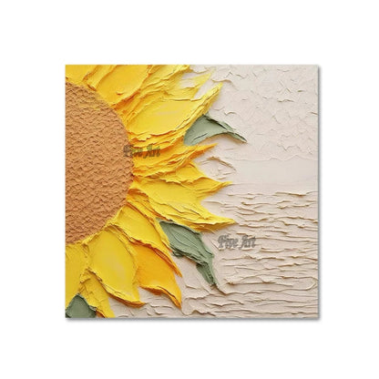 Cuadro Decorativo Abstracto Acrílico, Obra de Arte para el Hogar, Pintura de Naturaleza Muerta, Arte de Girasoles para Pared, Sin Marco, Hermosas Pinturas al Óleo Hechas a Mano