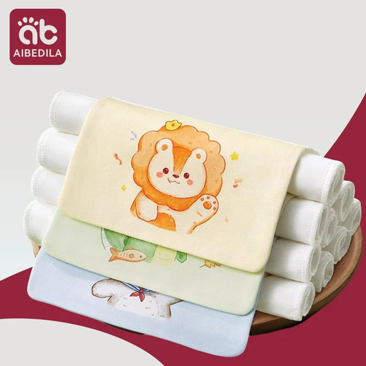4 unids/lote absorbente de sudor para bebé, gasa de algodón para bebé, respaldo para guardería para niños, absorbente de sudor transpirable, dibujos animados