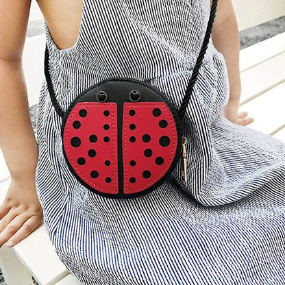 Bolso de hombro de mariquita para niños, monedero salvaje con personalidad, Mini bolso de accesorios
