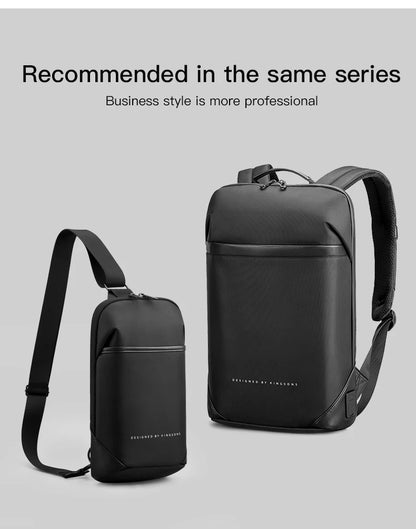 Kingsons, bolso cruzado para hombre, Kingsons, moda negra, bolso de hombro impermeable para hombre, bolso de pecho informal para niño