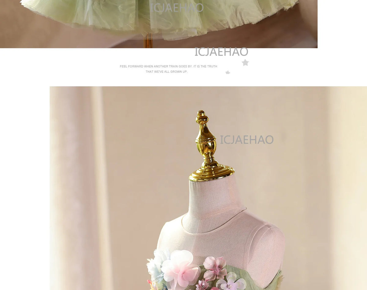 Vestido de Princesa para Niñas, Disfraz para Cumpleaños, Actuaciones de Piano, Presentaciones, Fiestas y Celebraciones