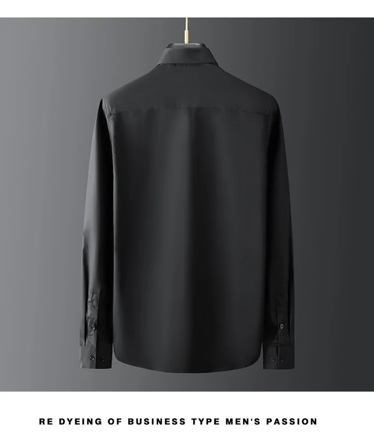 Camisa de lujo hecha a mano con cuentas para hombre, camisas de vestir informales ajustadas de manga larga para negocios, fiesta Social, banquete, escenario, estrella, ropa para hombre