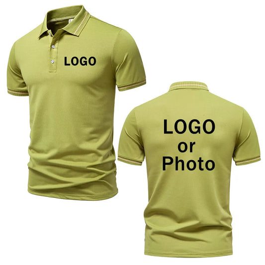 Polos de alta calidad, personalización personalizada del su logotipo, solapas de moda de verano, mangas cortas, ropa de trabajo de camisa cultural