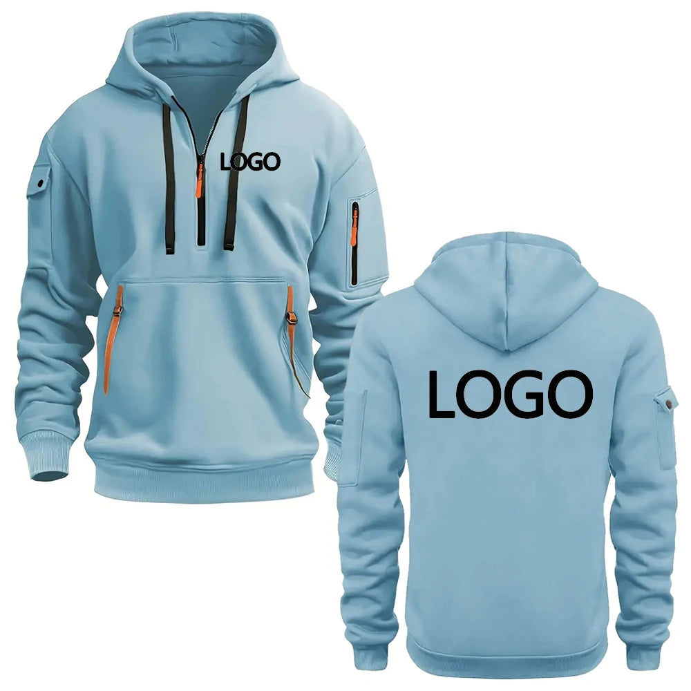 Sudaderas con capucha estampadas personalizadas para hombres y mujeres, ropa deportiva informal holgada con cremalleras, jerséis con capucha de manga larga con múltiples bolsillos
