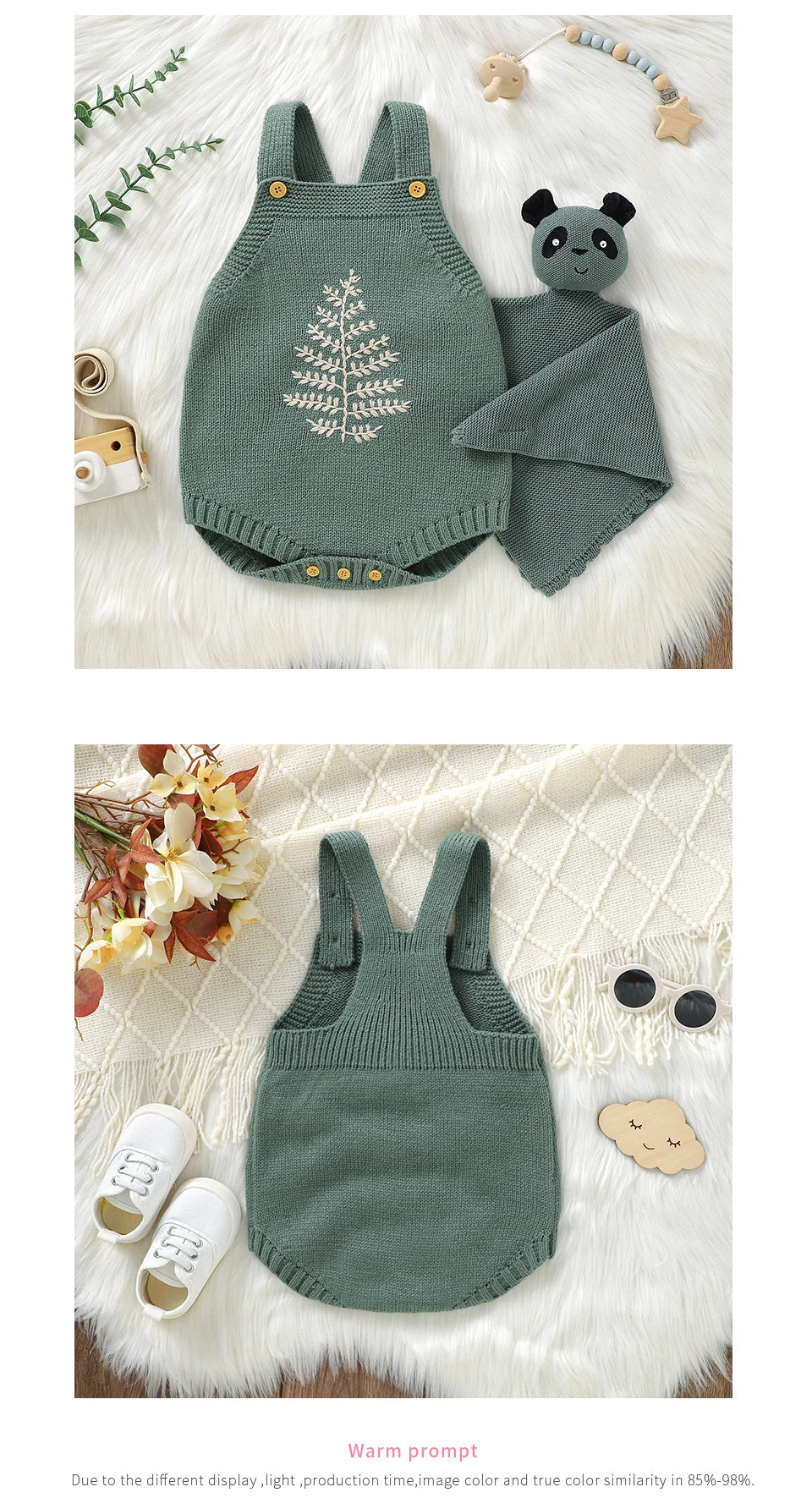 Ropa de bebé informal verde sin mangas, monos tejidos para recién nacidos, monos para niños y niñas de 0 a 18m, traje netural infantil, disfraz para niños pequeños