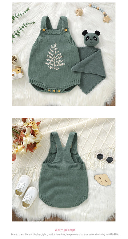 Ropa de bebé informal verde sin mangas, monos tejidos para recién nacidos, monos para niños y niñas de 0 a 18m, traje netural infantil, disfraz para niños pequeños