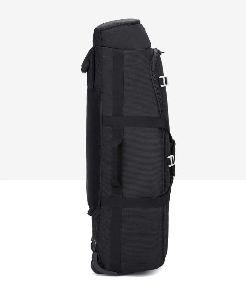Bolsa de viaje plegable con ruedas para senderismo, Golf, aviación, bolsas de lona para acampar al aire libre, equipaje de coche, bolso móvil, mochila de entrenamiento grande