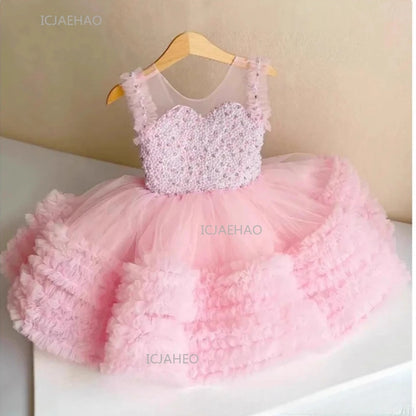 Vestido de fiesta Vestido niños vestidos de princesa de flores a juego niños fiesta de cumpleaños Vestido tutú disfraz Piano desfile traje
