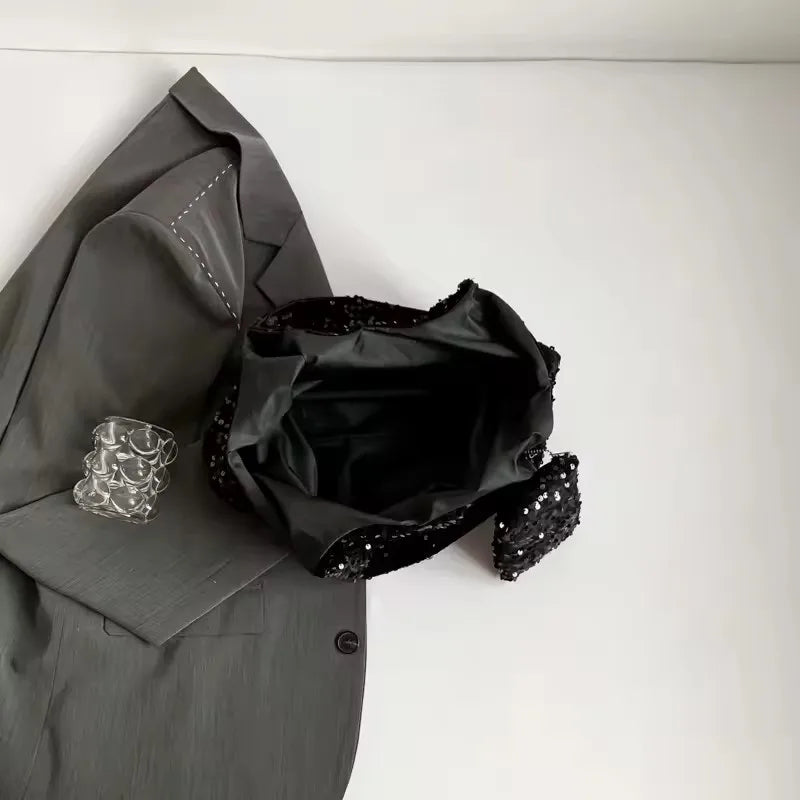 Bolso Tote para Mujer, Bolso de Hombro con Lentejuelas, Bolso Hobo Moderno, Bolso para Llevar Bajo el Brazo, para el Trabajo, Viajes y Compras