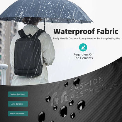 HK-Bolso para ordenador portátil de diseño para hombre, mochilas escolares impermeables para niños universitarios, mochila de viaje deportiva de negocios para hombre con carga USB