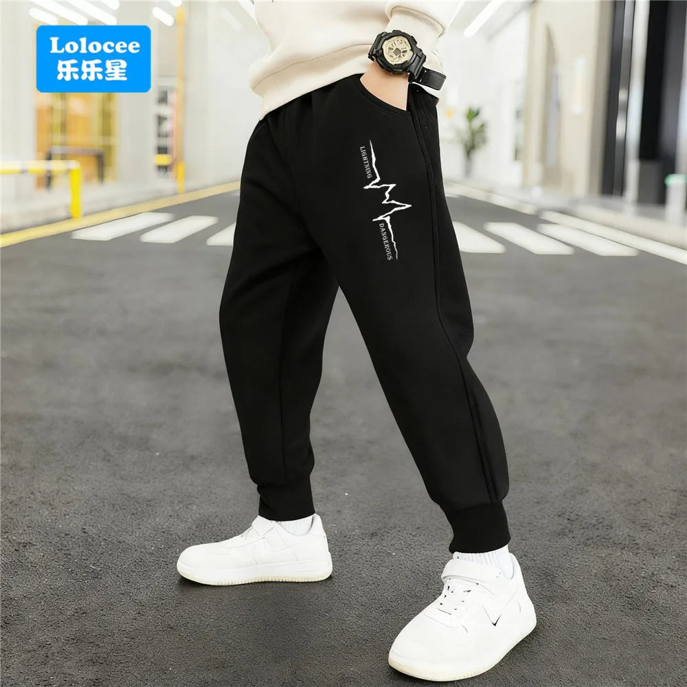 Pantalones Deportivos de Algodón para Niños, con Estampado de Letras de Nueva York Brooklyn, Puños Elásticos, Holgados, para la Escuela, Uso Diario, Color Negro y Gris
