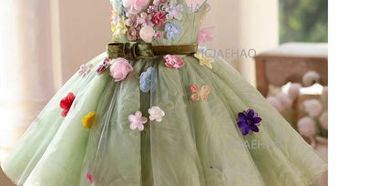 Vestido de Princesa para Niñas, Disfraz para Cumpleaños, Actuaciones de Piano, Presentaciones, Fiestas y Celebraciones