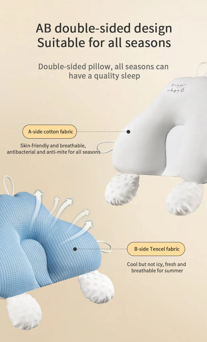 Almohada de bebé de Color sólido, cama para recién nacido, almohada relajante, almohada multifuncional para dormir lateral rebotable, transpirable y cómoda