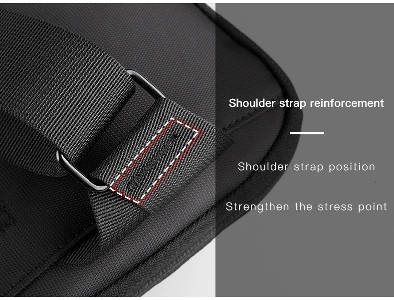 Kingsons, bolso cruzado para hombre, Kingsons, moda negra, bolso de hombro impermeable para hombre, bolso de pecho informal para niño