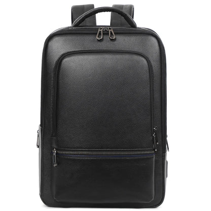 Mochila 100% de cuero de vaca Natural para ordenador portátil de 15,6 pulgadas, Mochila USB para hombre, bolso de viaje de cuero genuino, Mochila grande para niños