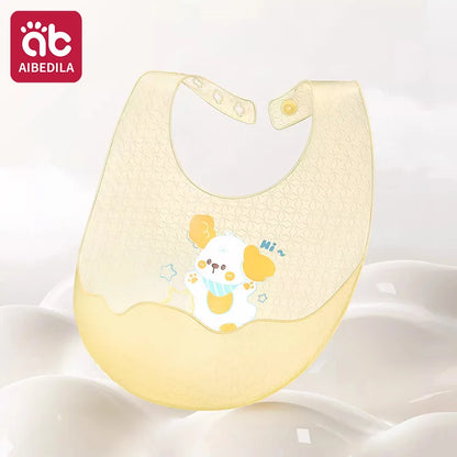 Babero de Silicona AIBEDILA, Impermeable, Ajustable, de Grado Alimenticio, con Diseño de Dibujos Animados, Paño de Regurgitación para Bebés, Niños y Niñas