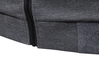 Chaqueta Casual con Cierre y Cuello Alto para Hombre, Primavera-Otoño 2025, Chaqueta Deportiva de Color Sólido, Chaqueta Bomber Urbana para Hombre