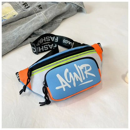 Mini riñonera Oxford con letras bonitas para niños y niñas, paquete divertido de plátano, bolso de hombro cruzado, bolsos con cinturón de pecho, nuevo