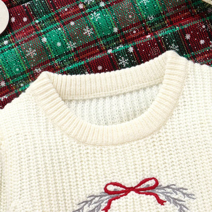 Suéteres de Navidad para bebé, ropa de invierno con cuello redondo, manga larga, jerséis tejidos para recién nacidos, jerséis para niños y niñas, prendas de punto infantiles de 1 a 3 años
