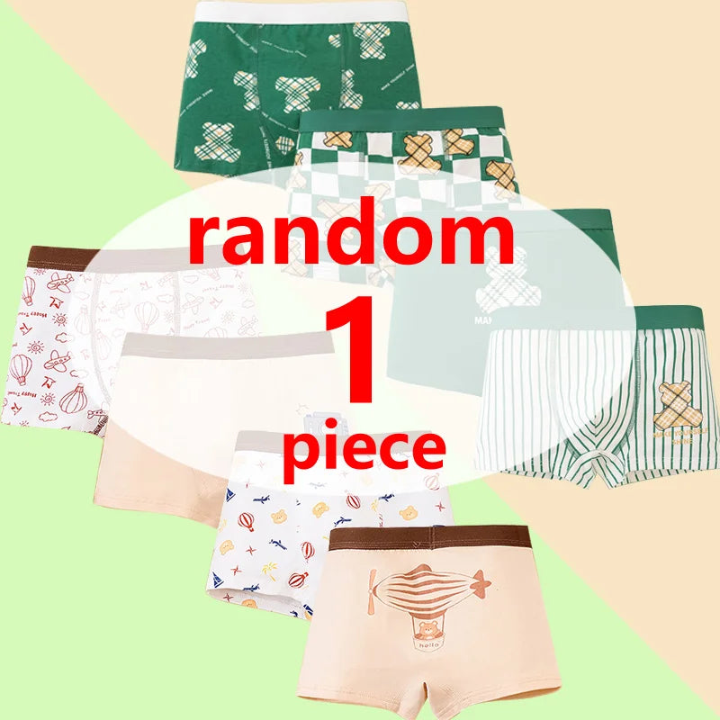 1/2/4/6 Uds. Calzoncillos Boxer para niños, ropa interior de algodón para niños, calzoncillos transpirables para bebés, bragas con estampado de dibujos animados para adolescentes, novedad de 2025