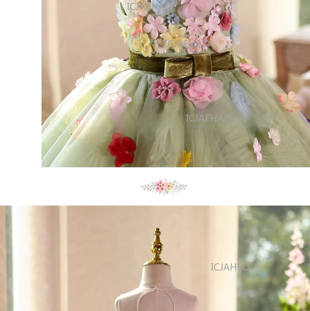Vestido de Princesa para Niñas, Disfraz para Cumpleaños, Actuaciones de Piano, Presentaciones, Fiestas y Celebraciones