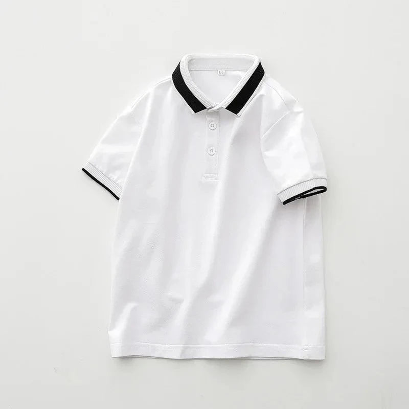 Polo de manga corta para niños y niñas, Camiseta de algodón para adolescentes, camisetas de verano de 3 a 14 años, ropa para niños, estilo coreano