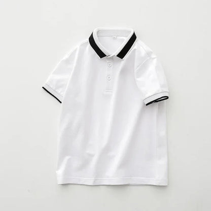 Polo de manga corta para niños y niñas, Camiseta de algodón para adolescentes, camisetas de verano de 3 a 14 años, ropa para niños, estilo coreano