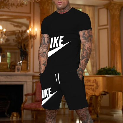 Nueva Ropa Deportiva Moderna para Hombre 2026, Ropa de Verano para Hombre, Camiseta de Manga Corta y Pantalones Cortos de Secado Rápido, Conjunto de 2 Piezas, Talla S