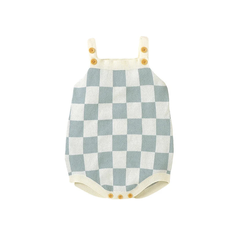 Body infantil, ropa de 0 a 18m con patrón a cuadros para recién nacidos, niños y niñas, mono informal sin mangas, mono, trajes para niños pequeños de una pieza