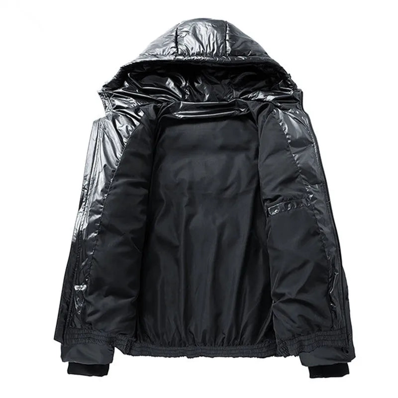 Parkas con capucha de otoño e invierno para hombre, abrigo impermeable deportivo sólido y cálido, Parka informal a la moda para hombre, prendas de vestir, chaquetas holgadas con capucha para parejas