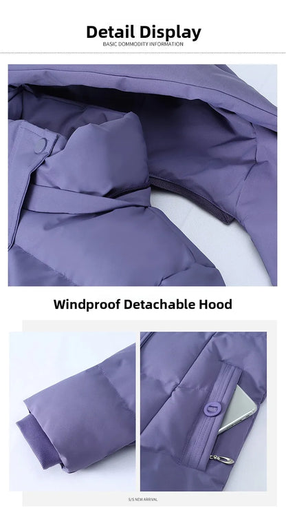 Chaqueta de algodón con forro polar grueso para mujer ENYW, abrigo informal holgado de invierno, ropa cálida para mamá, manga...
