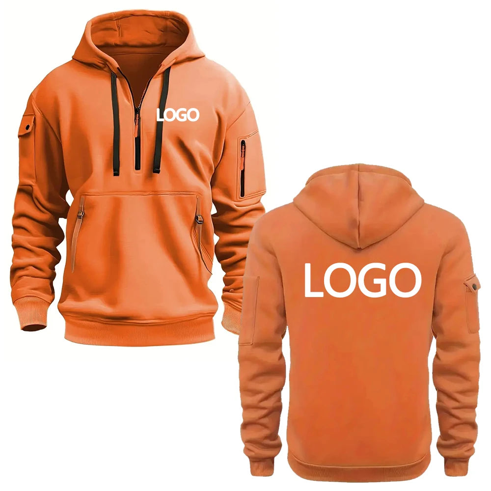 Sudaderas con capucha estampadas personalizadas para hombres y mujeres, ropa deportiva informal holgada con cremalleras, jerséis con capucha de manga larga con múltiples bolsillos