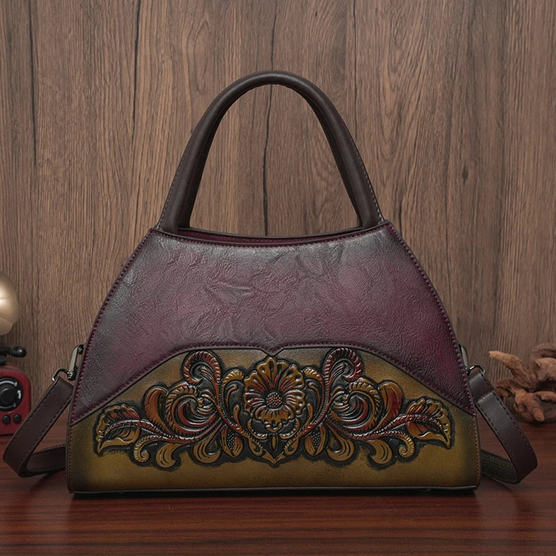 Bolso Retro de diseñador para personas mayores, bolso de hombro con relieve para oficina, regalo de alta calidad, bolso de viaje para mamá, bolso cruzado de lujo