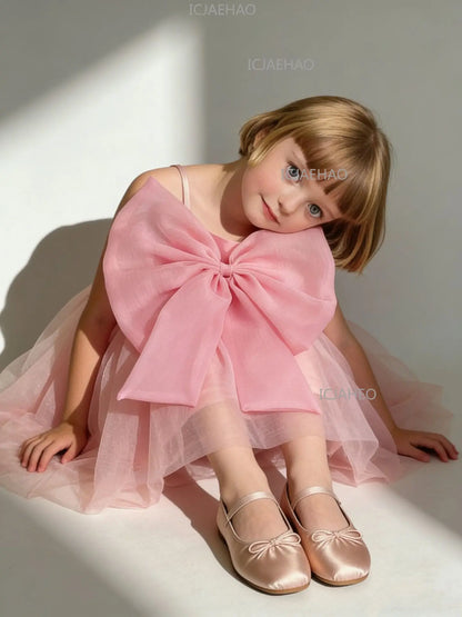 Vestido Formal de Verano 2026 para Niñas, Vestido de Tul Rosa para Niñas, Traje de Princesa para Fiesta de Primer Cumpleaños, Disfraz de Gala