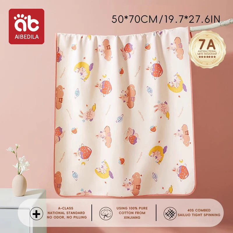 Colchón lavable impermeable, estera de orina para bebés y niños pequeños, Protector de cama de dibujos animados, ropa de cama para pañales, almohadillas para orina, tela transpirable
