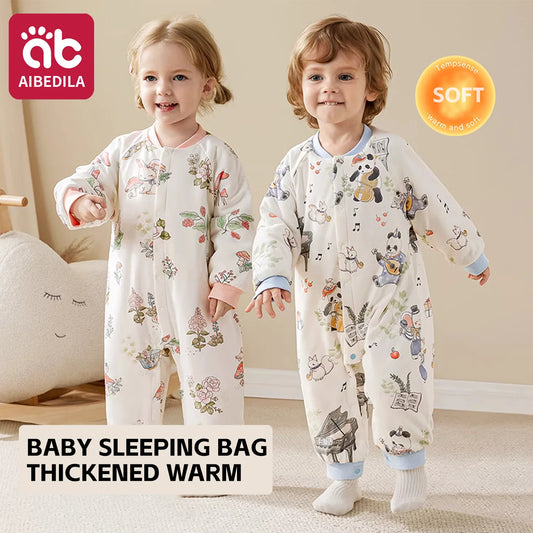 Saco de Dormir para Bebé AIBEDILA, Grueso y Cálido, Saco de Dormir para Recién Nacidos, Anti-Patadas, Previene el Frío, Manta para Bebé, Pijama para Niños de 0 a 4 Años