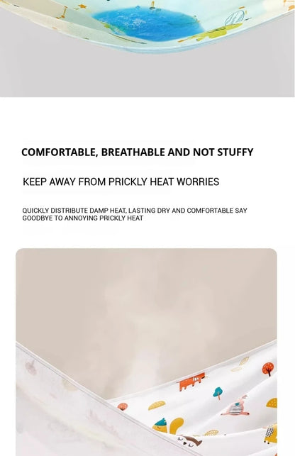 Colchón lavable impermeable, estera de orina para bebés y niños pequeños, Protector de cama de dibujos animados, ropa de cama para pañales, almohadillas para orina, tela transpirable